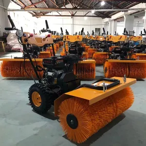 Snow Sweeper, Community Road Snow Removal Equipment, Full Gear Fuel, Small Hand-pushed Outdoor Snow Sweeper thumbnail-3