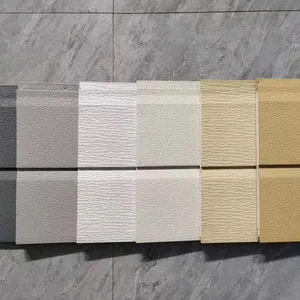 16mm Metal Carved PU Sandwich Panel Siding Panels Exterior Wall Insulated and Decorative Polyurethane FoamPanels With Insulation thumbnail-1