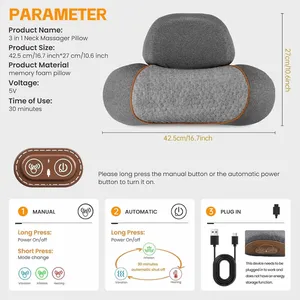 Relaxation Neck Pillow With Heat Therapy & Auto Shut-Off MH-BY058 thumbnail-2