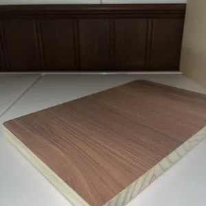 Walnut Color Melamine Plywood, Veneer‑free For Cabinet Door & Wall Panel thumbnail-2