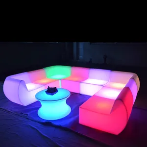 Used Bar Furniture /plastic Furniture Sets, Remote Control Illuminated Rechargeable Portable Outdoor Patio Counter Chair thumbnail-2