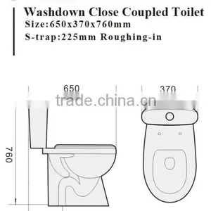 WC-3888 Siphonic One-Piece Toilet With Soft Closing Cover Ramp Down Closer, Water Closet Toilet Bowl thumbnail-2