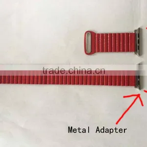 Genuine Leather Loop For Apple Watch Strap 42mm 38mm With Metal Adapter Adjustable Magnetic thumbnail-3