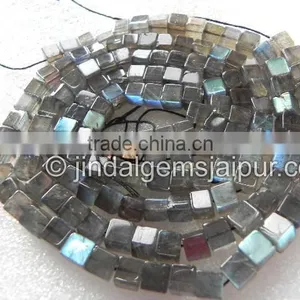 Wholesale In Bulk Labradorite Smooth Cube Beads thumbnail-1