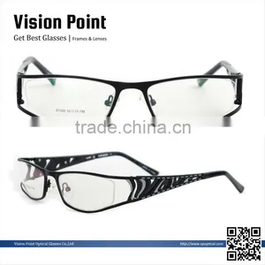Full-rim With Wide Temple Hot Sale Fashion Metal Clear Lens Glasses Frame thumbnail-1