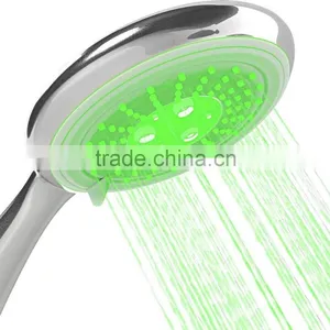 High Fashion Red Green Blue 3 Color Change Flexible LED Shower Head thumbnail-1