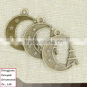 Wholesale Diy Jewelry the Zinc Alloy Moon Stars Tower Pendant thumbnail-3