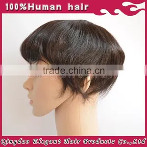 Top 6a Grade Quality 6" 1b# Brazilian Real Human Hair Silk Base Toupee for Men thumbnail-2