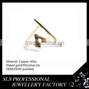 Handmade Imitation Kundan Jewellery Rings Electrocardiogram Shape Rings Wholesale Alloy Material With High Polished thumbnail-2