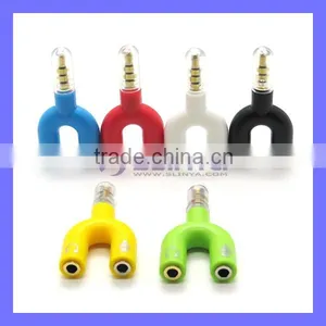 2 x 3.5MM 1 in 2 Out Stereo Headphone Earphone Audio Splitter Adapter thumbnail-1