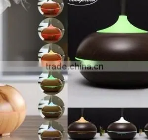 300ml Aroma Essential Oil Diffuser,Amazon Wood Grain Ultrasonic Cool Mist Whisper-Quiet Humidifier With Color LED Lights thumbnail-3