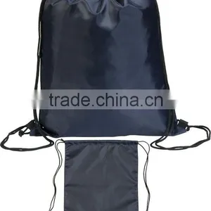Waterproof Black Cotton Drawstring Bag thumbnail-1