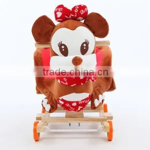 Variety of Cartoon Music Animal Rocking Horse,wood Toy Horse With Pedal thumbnail-3