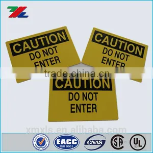 CAUTION Safety Sign Custom Printed ; Plastic / Aluminum / Adhesive Label Custom Printed Safety Signs thumbnail-1