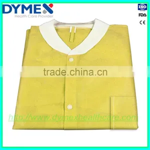 Yellow Medical Lab Coat With Knitted Cuff thumbnail-1