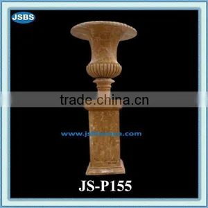 Hand Carved Stone Tall Square Planters thumbnail-1