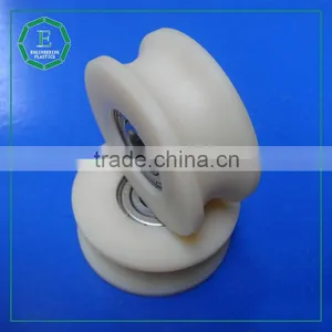 Engineering Cnc Machined Nylon Pulley 3 v Groove Durable Plastic Pulley Bearing Wheel thumbnail-6