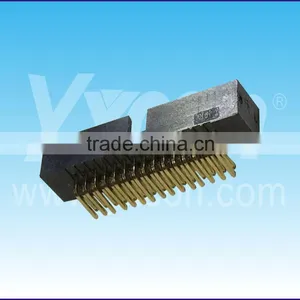 Dongguan Yxcon 1.27mm Pitch Right Angle Dual Row Box Header Connector thumbnail-1