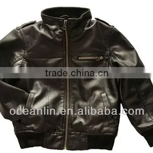 Boy Leather Jacket Garment Dyed thumbnail-1