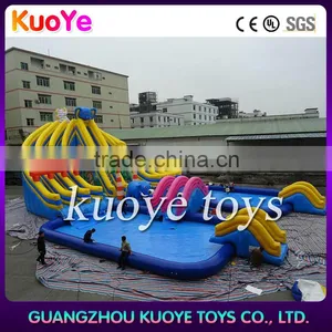 Inflatable Commercial Water Park Toys, Inflatable Pool Park Aqua, Inflatable Slide Pool thumbnail-1