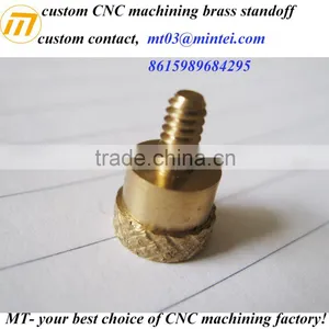 Customized CNC Machining Gold Plated Brass 3604 Standoff thumbnail-1