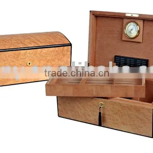Large Sapeli Humidor and Cigar Display Cabinet thumbnail-1