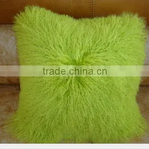 Luxury Tibet Fur Pillow Mongolian Fur Cushion Cover thumbnail-4