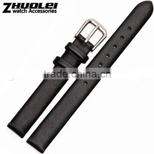6|8|10|12mm High Quality Genuine Leather Watch Strap With Stainless Steel Buckle Wholesale 3PCS thumbnail-5