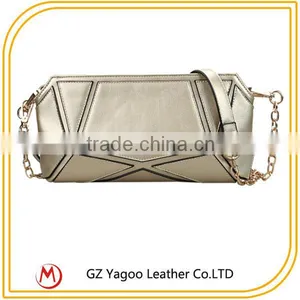 Casual Patchwork Handbag Clutch Lady Bag With Metal Strap thumbnail-2