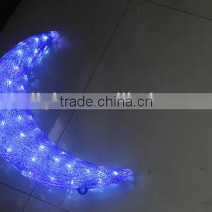 3D LED Christmas Acrylic Moon Motif Light thumbnail-1