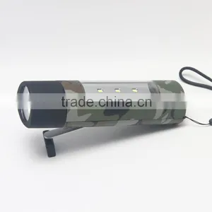 Professional Hand Crank LED Flashlight USB Rechargeable Factory No MOQ thumbnail-5
