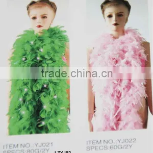 Fluffy Turkey Feather Chandelle Boa LZYJ02 thumbnail-1