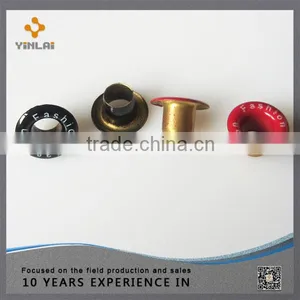 Plating Metal Clothing Shoes Eyelet With LOGO thumbnail-1