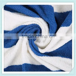 China Wholesale Custom Bathroom 100% Cotton Navy Stripe Beach Towel Supplier's Choice thumbnail-4