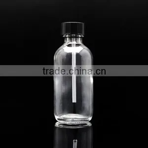 Clear 120 ml Boston Bottle With Brush Cap thumbnail-1