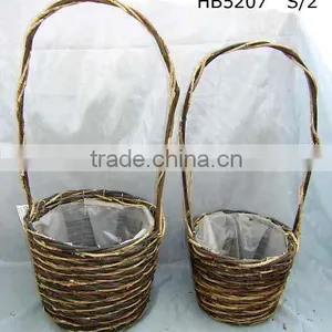 Willow Basket With Handle thumbnail-1