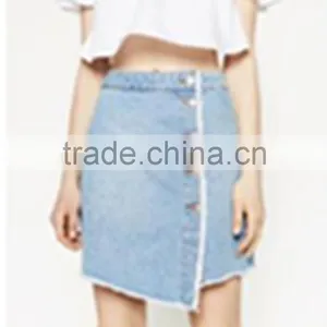 2016 Wholesale Ladies Simple Fancy Jeans Skirt thumbnail-1
