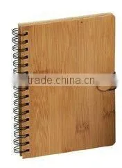 New Design Spiral Bamboo Jotter With Elastic Closure thumbnail-1