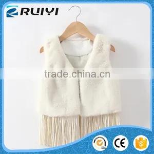 White Faux Fur Vest Kids Soft Fur Clothes for Sale thumbnail-1