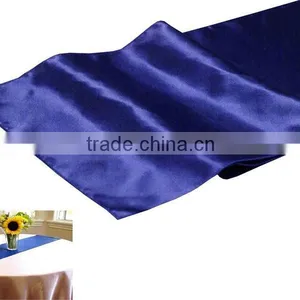 High Quality Navy Satin Table Runner for Wedding thumbnail-1