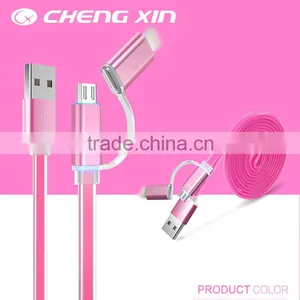 [CX]Hot Selling 2 in 1 Led Lighting Usb Data Cable for Mobile Phone With Led Light Micro Usb Charging Cable 2016 New Style Supplier's Choice thumbnail-3