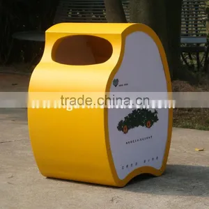 Metal Outdoor Litter Bin Advertising Waste Bin thumbnail-3