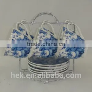 Flower Decorate Ceramic Tea Cup and Saucer Set thumbnail-3