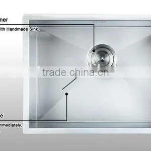 Commonly Used Garden Outdoor Sink 16 Gague Undermouint Single Handmade Kitchen Sink thumbnail-4