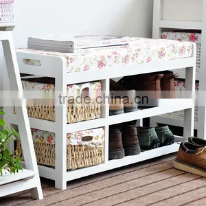 Fitting Room 2 Tiers Soft Sitting Stool for Shoes Storage thumbnail-4