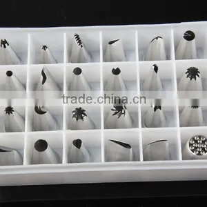 24pc Stainless Steel Nozzles Fondant Icing Piping Tips Cake Decorating Tools DIY Russian Tulip Nozzle Pastry Tip Free thumbnail-2