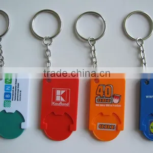 HEYU Plastic Shopping Trolley Token Key Chain for Promotion thumbnail-1