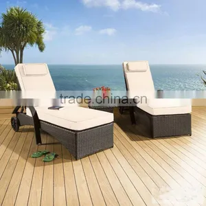 Outdoor Beach Swimming Pool Lounge Chair With Footrest thumbnail-5