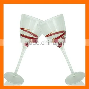 Hand Made Wine Glass With Color Belt ,whole Sales thumbnail-1
