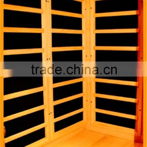 2 Person Far Infrared Sauna Wood Cabinet Carbon Heater Canada Hemlock thumbnail-5